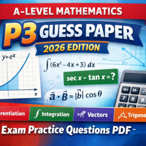 A-Level Mathematics P3 Guess Paper (2026) – Advanced Practice Questions PDF