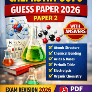 Cambridge O Level Chemistry 5070 Guess Paper 2026 – Paper 2 Structured Questions with Answers