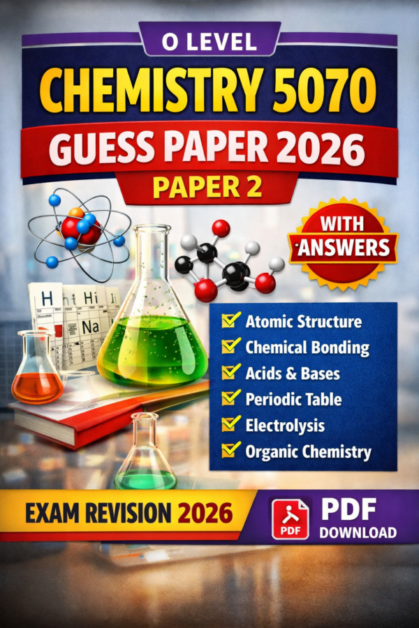 O Level Chemistry 5070 Guess Paper 2026 – Paper 2 Important Questions ...
