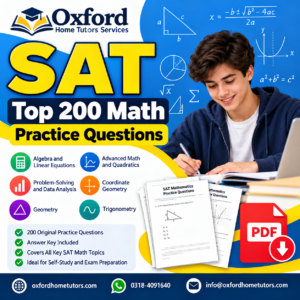 SAT Top 200 Math Practice Questions PDF by Oxford Home Tutors Services
