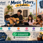 Music Tutors in Lahore teaching children piano, guitar and violin with Oxford Home Tutors