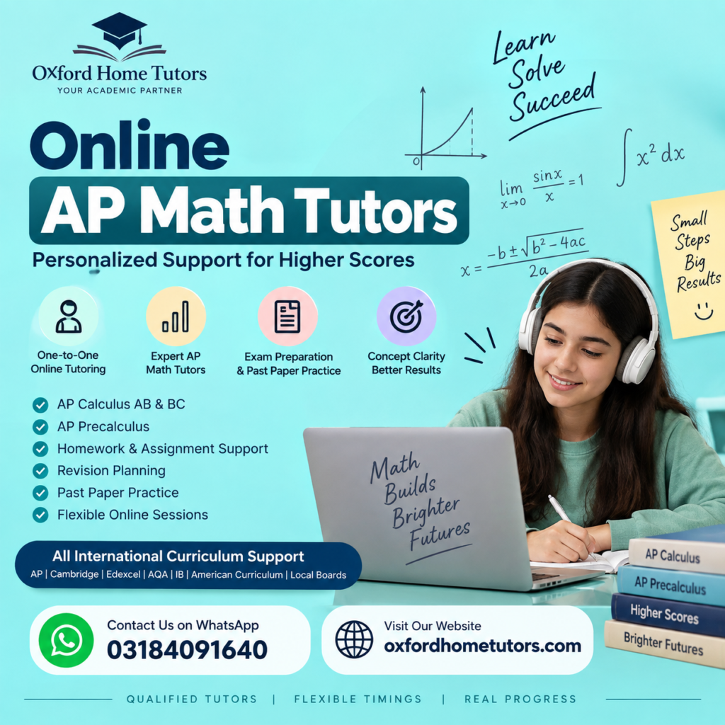 Online AP Math tutors providing personalized AP Calculus and AP Precalculus tutoring