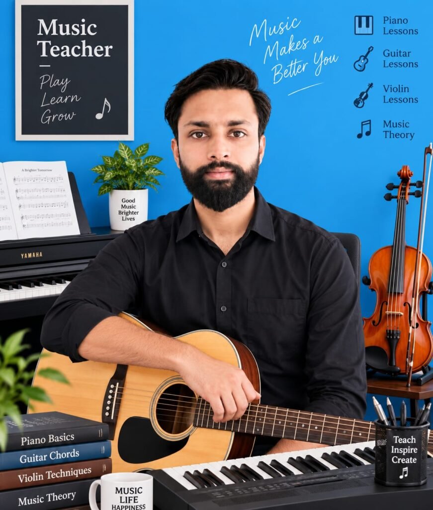 Rao Shad music teacher in Lahore providing personalized music lessons